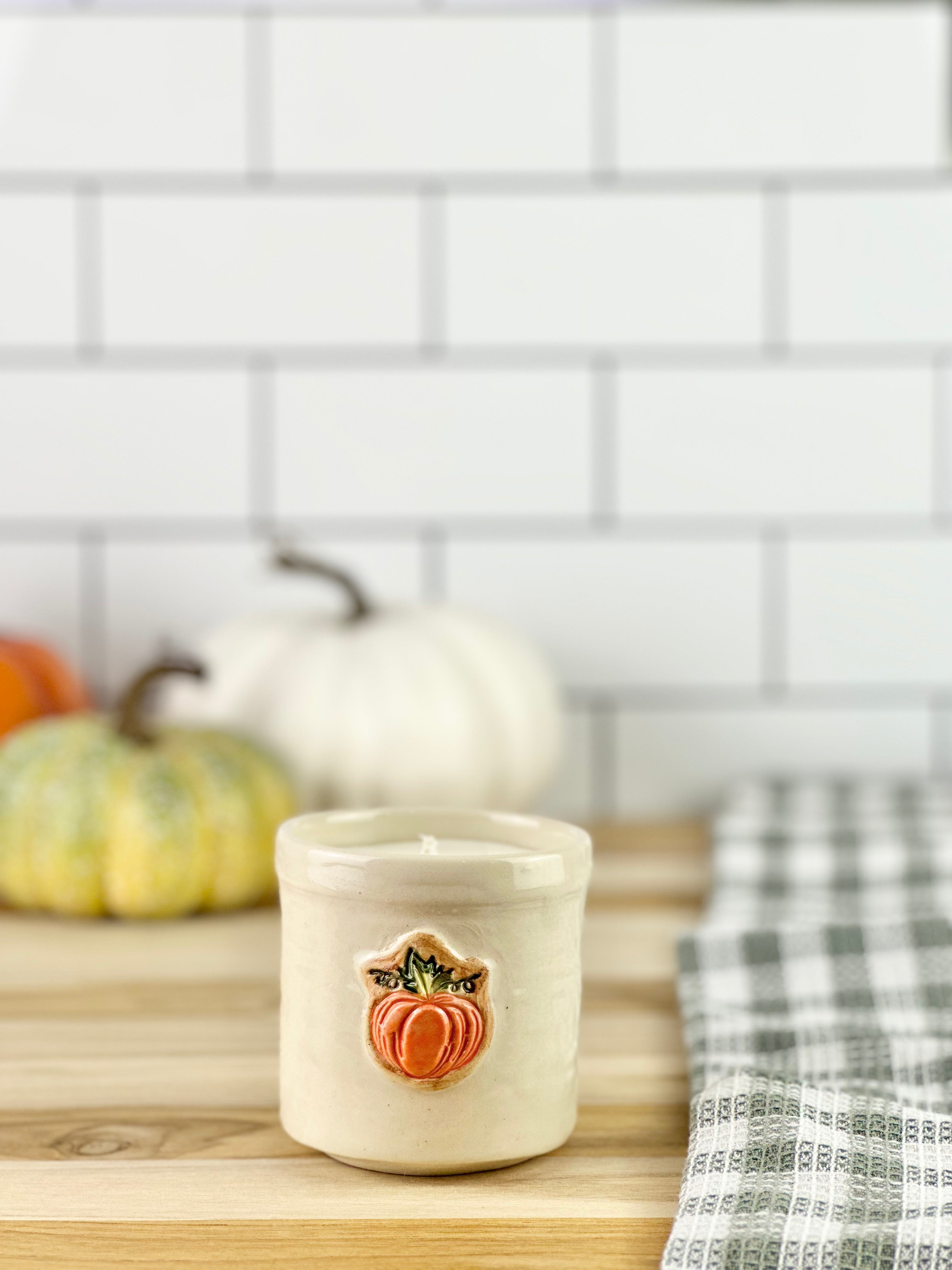 Pumpkin Crock Candle